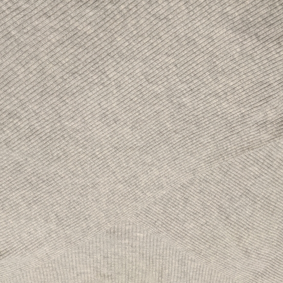 Aritzia Babaton Kitano Grey Boatneck Back-Wrap Ribbed Wool Blend Sweater Size S - Picture 10 of 15
